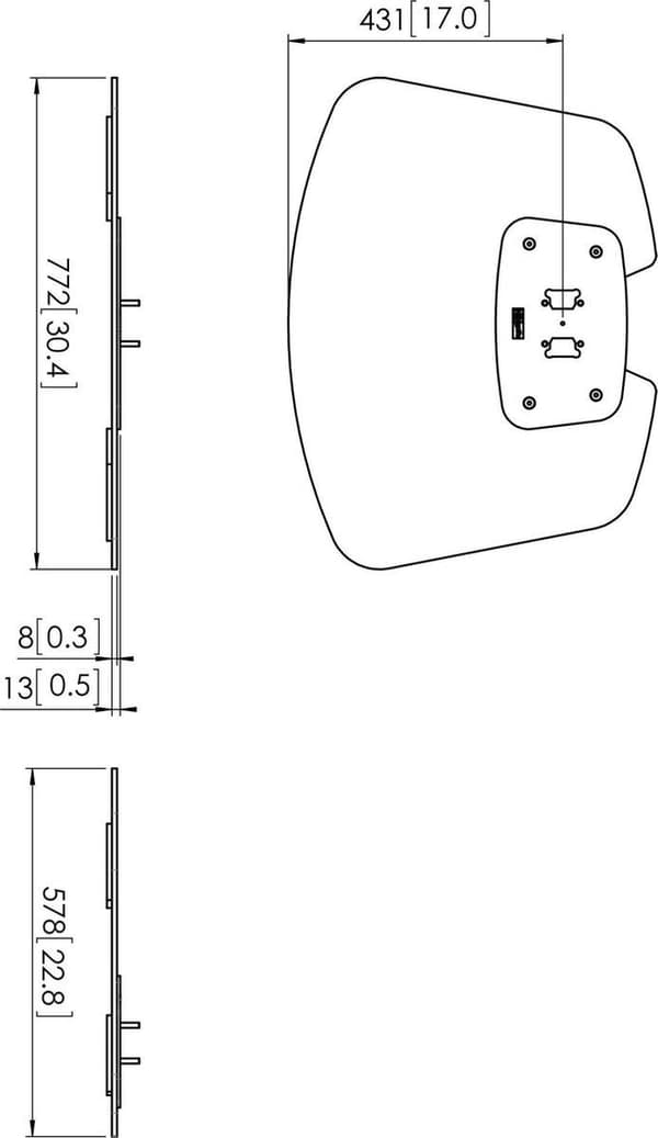 Vogels Connect-It PFF 7020 - Monteringskomponent (bundplade) til LCD/Plasma TV - Sølv (73201876)