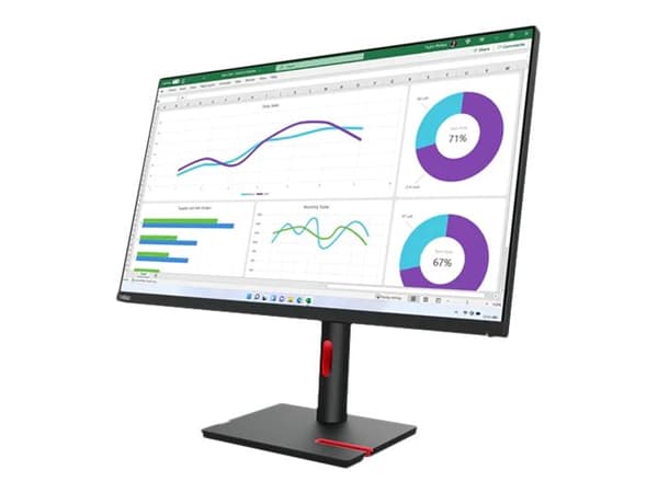 Lenovo ThinkVision T32h-30 - LED-skjerm - 31.5" - 2560 x 1440 WQHD @ 60 Hz - IPS - 350 cd/m² - 1000:1 - 4 ms - HDMI, DisplayPort, USB-C - ravnsort