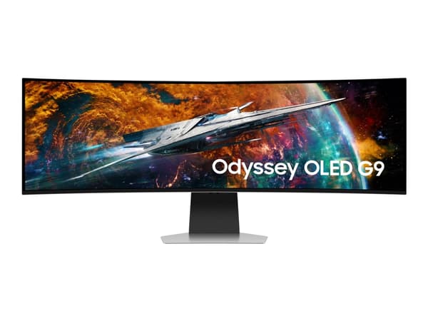 Samsung Odyssey OLED G9 S49CG950SU - G95SC Series - OLED-skjerm - Smart - gaming - kurvet - 49" - 5120 x 1440 UWQHD @ 240 Hz - 250 cd/m² - 1000000:1 Sølv