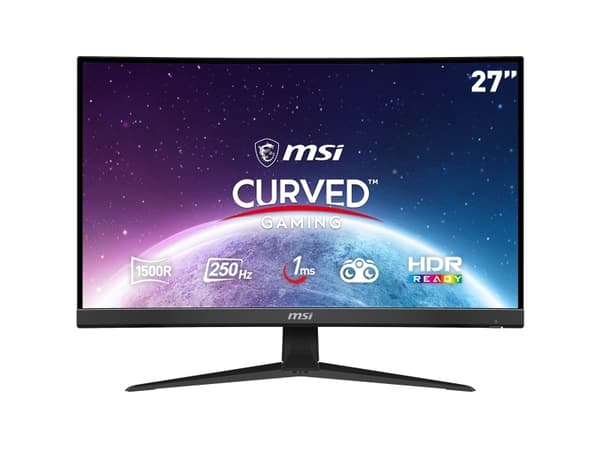 MSI G27C4XDE - LED-skjerm - gaming - kurvet - 27" - 1920 x 1080 Full HD (1080p) @ 250 Hz - VA - 300 cd/m² - 3000:1 - 1 ms - 2xHDMI, DisplayPort - sva