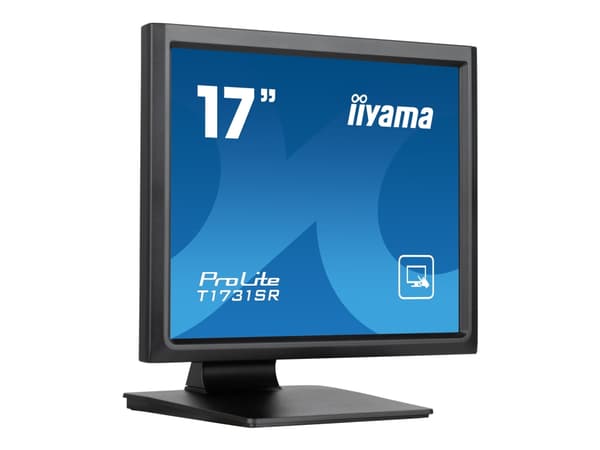 iiyama ProLite T1731SR-B1S - LED-skärm - 17" - pekskärm - 1280 x 1024 - TN - 250 cd/m² - 1000:1 - 5 ms - HDMI, VGA, DisplayPort - högtalare - svart,