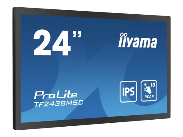 iiyama ProLite TF2438MSC-B1 - LED-skjerm - 24" (23.8" synlig) - åpen ramme - berøringsskjerm - 1920 x 1080 Full HD (1080p) - IPS - 600 cd/m² - 1000:1