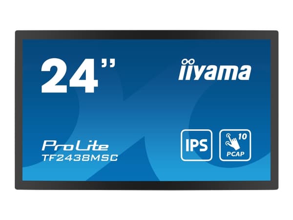 iiyama ProLite TF2438MSC-B1 - LED-skjerm - 24" (23.8" synlig) - åpen ramme - berøringsskjerm - 1920 x 1080 Full HD (1080p) - IPS - 600 cd/m² - 1000:1