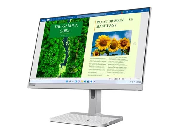 Lenovo L24m-40 - LED-skjerm - 24" (24" synlig) - 1920 x 1080 Full HD (1080p) - VA - 250 cd/m² - 4 ms - HDMI, VGA - skygrå Grå