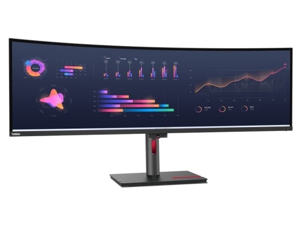 Lenovo ThinkVision P49w-30 - LED-skjerm - kurvet - 49" - 5120 x 1440 UltraWide Dual QHD @ 60 Hz - IPS - 350 cd/m² - 2000:1 - DisplayHDR 10 - 4 ms - T
