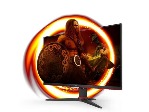 AOC G2 24G2SPAE/BK, 60,5 cm (23.8"), 1920 x 1080 piksler, Full HD, LED, 4 ms, Sort, Rød