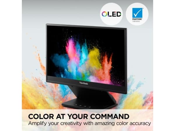 Viewsonic VP Series VP16-OLED, 40,6 cm (16"), 1920 x 1080 piksler, Full HD, OLED, 1 ms, Sort