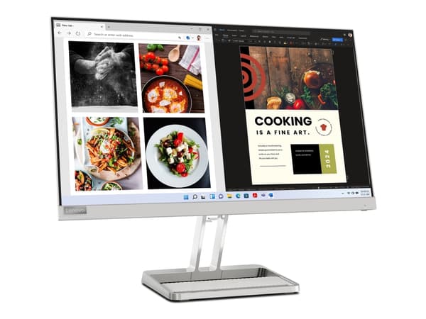 Lenovo L24i-40 - LED-näyttö - 24" (23,8" katseluun) - 1920 x 1080 Full HD (1080p) @ 100 Hz - IPS - 250 cd/m² - 1300:1 - 4 ms - HDMI, VGA - kaiuttimet