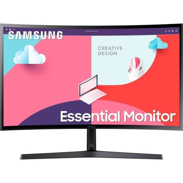 Böjd PC-skärm - SAMSUNG S24C366EAU - 24" FHD - VA-panel - 4 ms - 75Hz - HDMI / VGA - AMD FreeSync