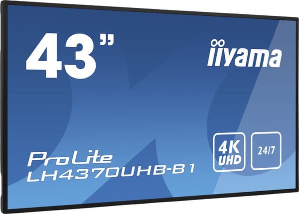IIYAMA 42,5" 4K uhd 700CDM2 dalle VA 24/7 LH4370UHB-B1 Svart