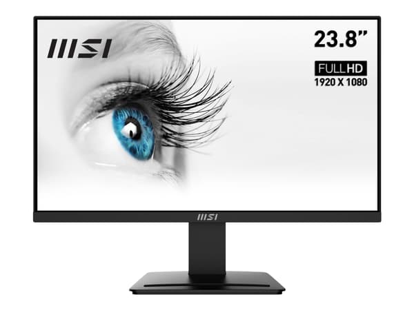 MSI PRO MP2412 - LED-skjerm - 24" (23.8" synlig) - 1920 x 1080 Full HD (1080p) @ 100 Hz - VA - 300 cd/m² - 4000:1 - 1 ms - HDMI, DisplayPort