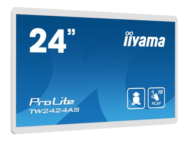 iiyama ProLite TW2424AS-W1 - LED-skjerm - 24" (23.8" synlig) - stasjonær - berøringsskjerm - 1920 x 1080 Full HD (1080p) - IPS - 1000:1 - 14 ms - HDM