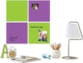 Miniatyrbild 5 av 9: Nobo Dry Erase Mini Magnetic Whiteboard - Inkluderar whiteboardmarkör, magneter och monteringsdekaler - 36 x 36 cm - Grön