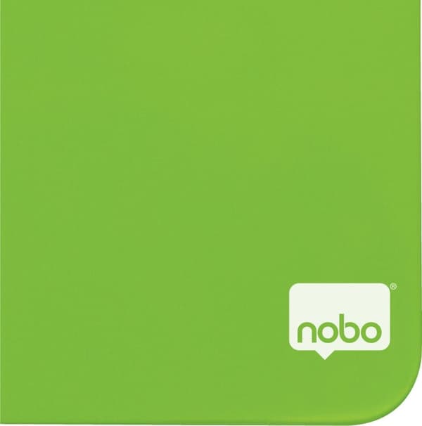 Nobo Dry Erase Mini Magnetic Whiteboard - Inkluderar whiteboardmarkör, magneter och monteringsdekaler - 36 x 36 cm - Grön