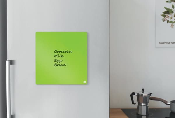 Nobo Dry Erase Mini Magnetic Whiteboard - Inkluderar whiteboardmarkör, magneter och monteringsdekaler - 36 x 36 cm - Grön