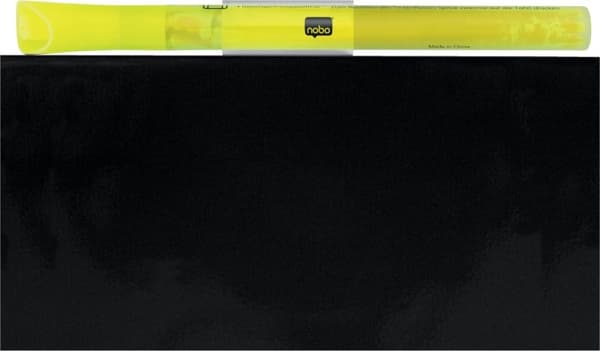 Nobo Dry Erase Mini Magnetic Whiteboard - Inkluderer tavlemarkør, magneter og monteringsmærkater - 36 x 36 cm - Sort