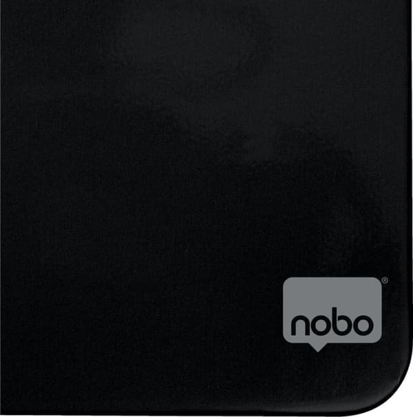 Nobo Dry Erase Mini Magnetic Whiteboard - Inkluderer tavlemarkør, magneter og monteringsmærkater - 36 x 36 cm - Sort