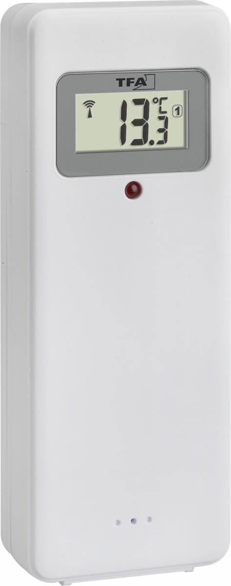 TFA Dostmann 60.4521.01 Vægur Radiostyret 360 mm x 28 mm x 235 mm Sort Stort display