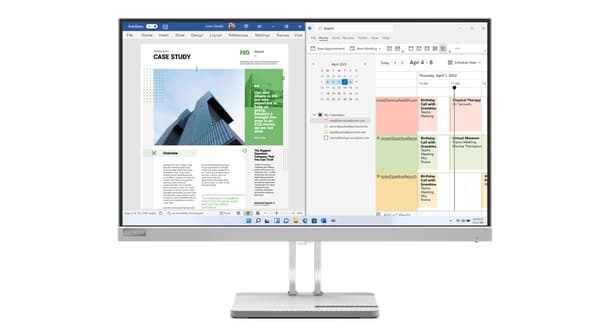 Lenovo 62,2 cm LED-skærm, 24,5", 16:9 billedformat, VA-panel, opløsning: 1920 x 1080, 75 Hz billede [Energiklasse E] (67ADKAC4EU)
