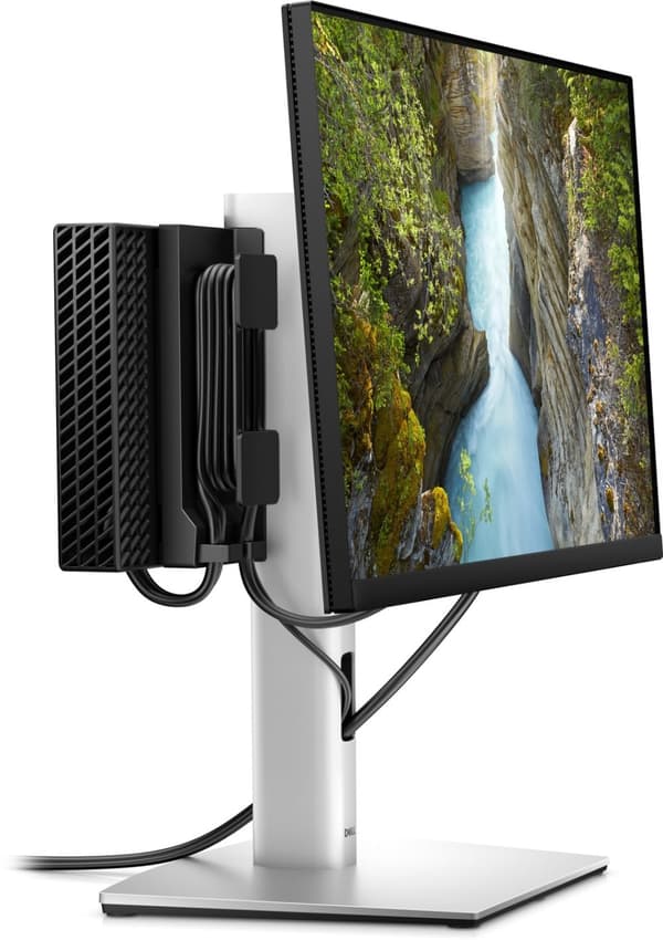 Dell Micro Form Factor allt-i-ett-ställ MFS22 - Bildskärms-/skrivbordsställ - 48,3-68,6 cm (19"-27") - Silver - för OptiPlex 30XX, 50XX, 70XX