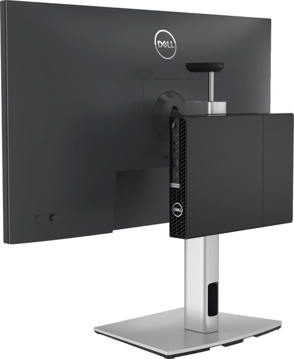 Dell Micro Form Factor allt-i-ett-ställ MFS22 - Bildskärms-/skrivbordsställ - 48,3-68,6 cm (19"-27") - Silver - för OptiPlex 30XX, 50XX, 70XX