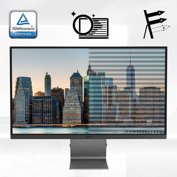 MSI Modern MD271ULDE, LED-skärm - (69 cm (27"), grå, 4K, HDMI, DisplayPort) [Energiklass F] (9S6-3PB8CH-003)
