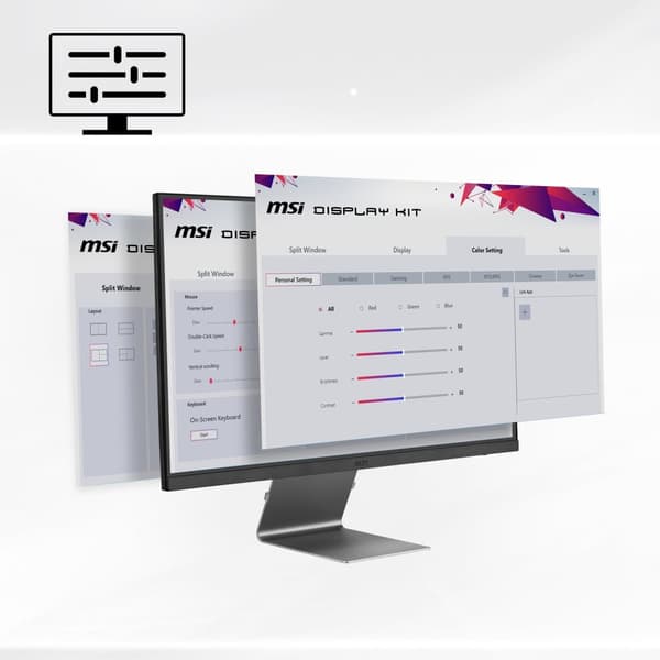 MSI Modern MD271ULDE, LED-skärm - (69 cm (27"), grå, 4K, HDMI, DisplayPort) [Energiklass F] (9S6-3PB8CH-003)