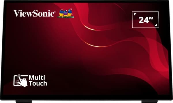 Viewsonic TD2465 Signage Display Interaktiv fladskærm 61 cm (24") LED 250 cd/m² Full HD Black touchscreen (TD2465) Sort
