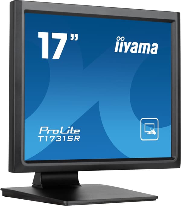 Iiyama TFT T1731SR-B1S 43 cm touchscreen LED-skærm - 17'' - 1280x1024 - DP, HDMI, VGA - Fladskærm (TFT/LCD) - Sort [Energiklasse E] (T1731SR-B1S)