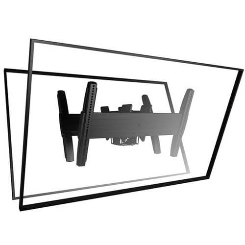 Chief Large Flat Panel Ceiling Bracket LCB1U - Monteringskomponent (stangmontering, 2 adapterplader) til 2 fladskærme - Sort - Skærmstørrelse: 81,3-15