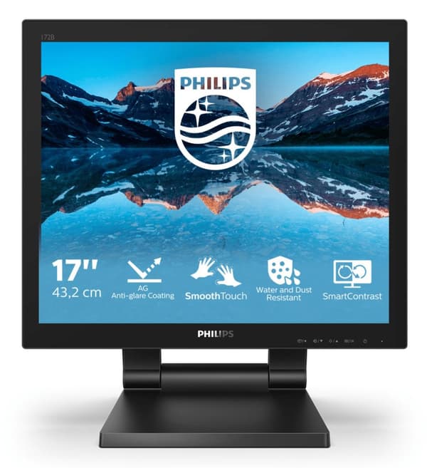 Philips B Line 172B9TL - LED-skärm - 43,2 cm (17") - pekskärm - 1280 x 1024 SXGA @ 60 Hz - TN - 250 cd/m² - 1000:1 - 1 ms - HDMI, DVI-D, VGA, DisplayP