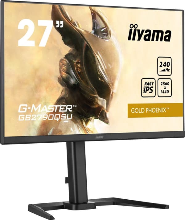 Iiyama Gold Phoenix G-Master GB2790QSU-B5 gaming-skærm - 69 cm (27"), sort (mat), QHD, AMD Free-Sync Premium, 240 Hz, 240 Hz panel [Energiklasse F] (G