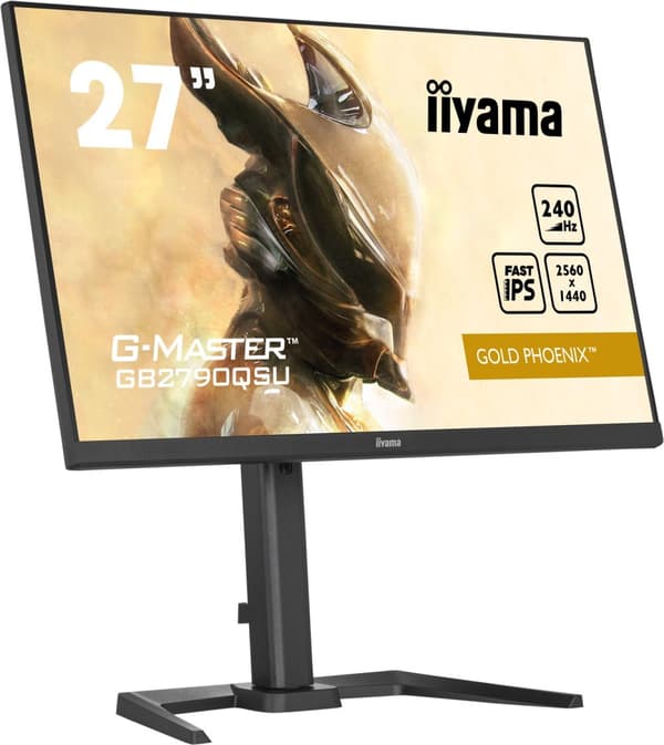 Iiyama Gold Phoenix G-Master GB2790QSU-B5 gaming-skærm - 69 cm (27"), sort (mat), QHD, AMD Free-Sync Premium, 240 Hz, 240 Hz panel [Energiklasse F] (G