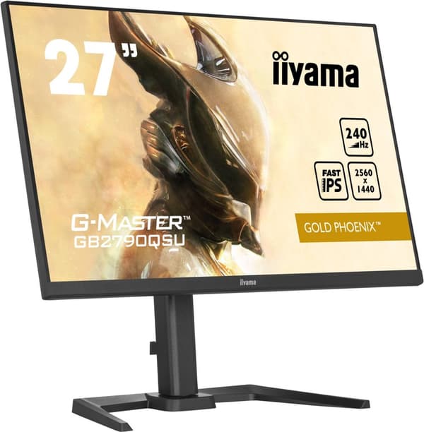 Iiyama Gold Phoenix G-Master GB2790QSU-B5 gaming-skærm - 69 cm (27"), sort (mat), QHD, AMD Free-Sync Premium, 240 Hz, 240 Hz panel [Energiklasse F] (G