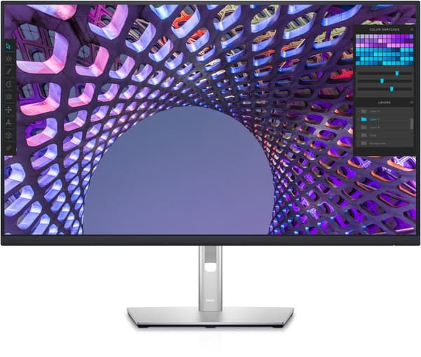 DELL P3223QE 80 cm (31,5") 4K UHD IPS-skærm HDMI/DP/USB-C/LAN Pivot HV [Energiklasse F] (DELL-P3223QE) Sort