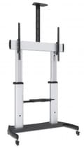 Miniatyrbillede 2 af 6: Manhattan Heavy-Duty Premium Multimedia TV-vogn - Kurv til LCD / Plasmapanel / AV-system / Kamera - Aluminium - Sort, Sølv - Skærmstørrelse: 152,4-254