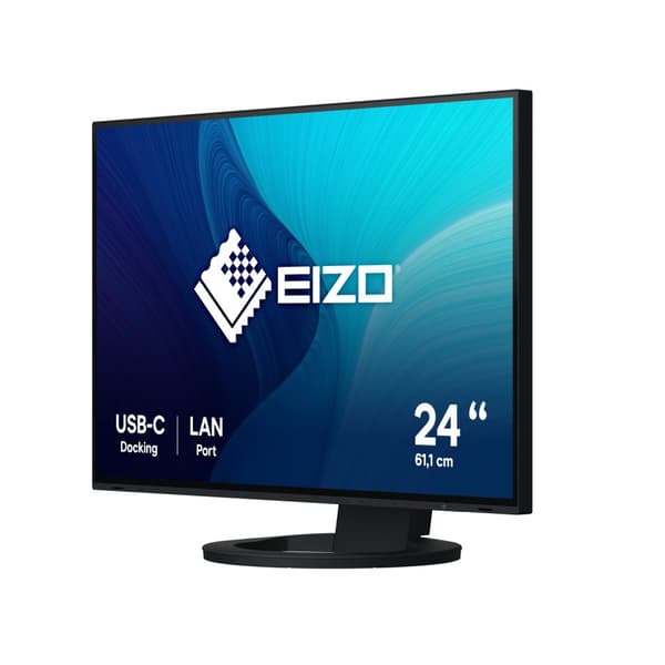 EIZO FlexScan EV2495-BK - Med FlexStand - LED-skärm - 61,1 cm (24,1") - 1920 x 1200 - IPS - 350 cd/m² - 1000:1 - 5 ms - HDMI, DisplayPort, USB-C - Hög