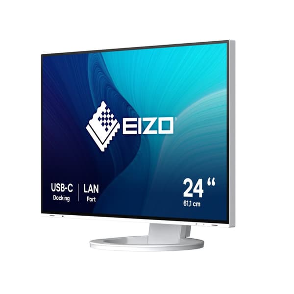 EIZO FlexScan EV2495-WT - FlexStandilla - LED-näyttö - 61,1 cm (24,1") - 1920 x 1200 - IPS - 350 cd/m² - 1000:1 - 5 ms - HDMI, DisplayPort, USB-C - Ka