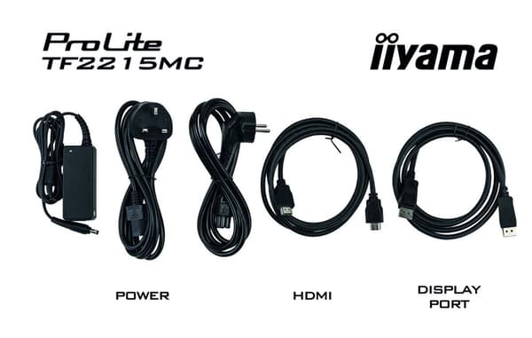 iiyama ProLite TF2215MC-B2 touchscreen skærm 54,6 cm (21,5") 1920 x 1080 pixels sort multi-touch multi-user (TF2215MC-B2)