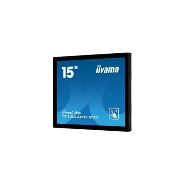 SCREEN IIYAMA 15" Open Frame Touch Black PCAP 10pts 700:1 1024x768 USB VGA HDMI Display Port 330cd/m² 8ms Country/Portrait TF1534MC-B7X