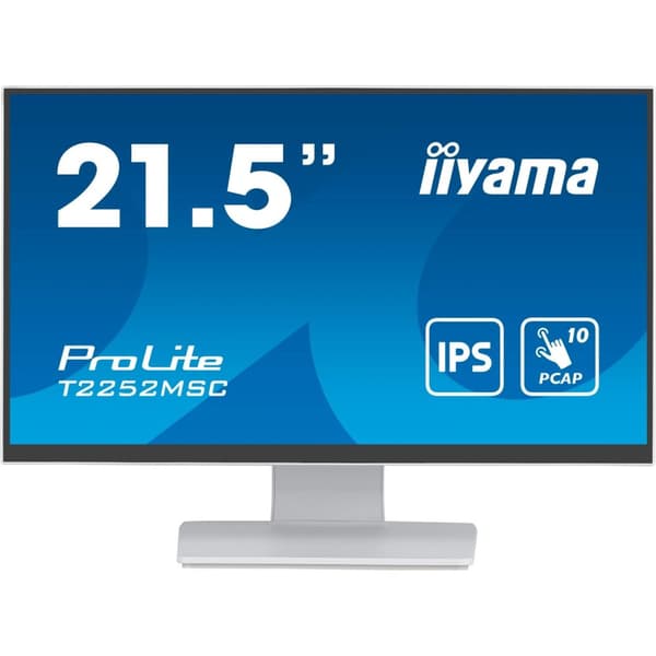 Iiyama ProLite T2252MSC-W2 LED-skærm - 54,5 cm - 21,5" - IPS - HDMI - hvid [Energiklasse C] (T2252MSC-W2) Hvid
