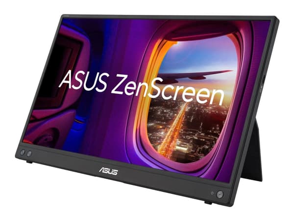 ASUS ZenScreen MB16AHV - LED-skjerm - 15.6" - portabel - 1920 x 1080 Full HD (1080p) @ 60 Hz - IPS - 250 cd/m² - 800:1 - 5 ms - Mini HDMI, 2xUSB-C - Sort