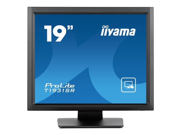 iiyama ProLite T1931SR-B1S - LCD-skärm - 19" - pekskärm - 1280 x 1024 @ 75 Hz - IPS - 250 cd/m² - 1000:1 - 14 ms - HDMI, VGA, DisplayPort - högtalare