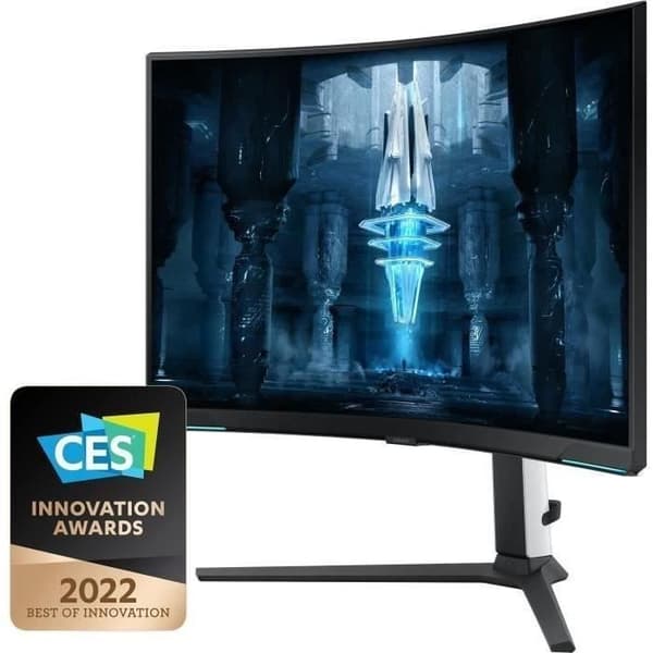 Böjd PC Gamer-skärm - SAMSUNG - ODYSSEY NEO G8 - G85NB S32BG850NP - 32'' 4k - Mini LED VA-panel - 1 ms - 240Hz - HDMI / DP