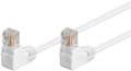 Miniatyrbild 1 av 6: Goobay Patchkabel CAT 5e, 2x 90° vinklad, U/UTP, vit, 1 m kopparklädd aluminiumtråd (CCA), 2x RJ45-plugg 90 ° (8P8C)