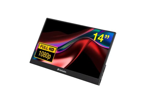 Verbatim 49590 computer monitor 35.6 cm (14") 1920 x 1080 pixels Full HD LCD Black musta