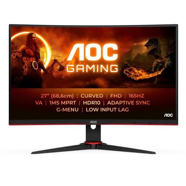 AOC Gaming C27G2E/BK - LED monitor - curved - Full HD (1080p) - 27" - HDR