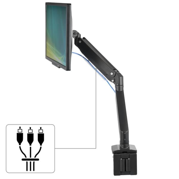 Hama Monitor Holder, Height-adjustable with Gas Spring, Swivel/Tilt, 13" - 35"
