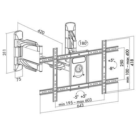 Logilink BP0047 TV Wall mount, 37"-70". corner mount | Logilink