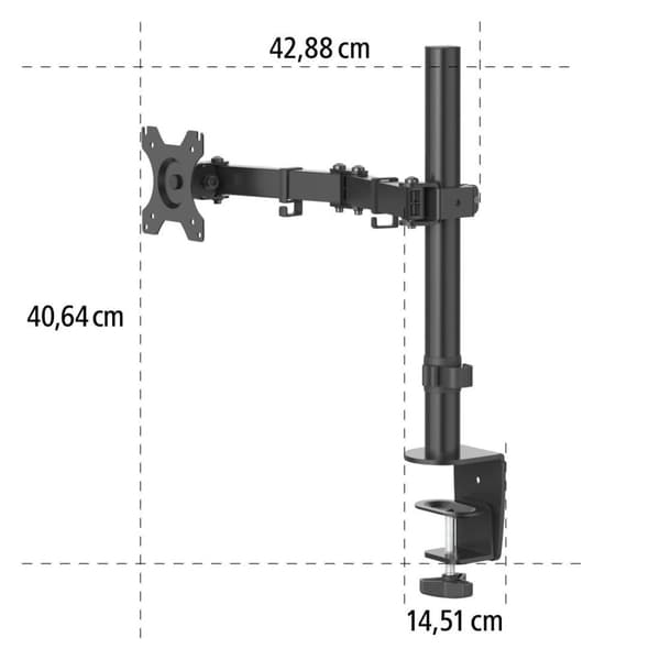 Hama Monitor Holder, Height-adjustable, Swivel/Tilt, Pull-out, 13" - 32"